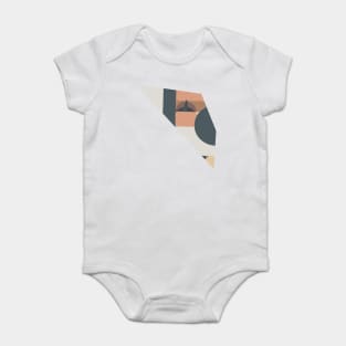 Craft a minimalist t-shirt design with clean lines and simple yet striking graphics. Focus on a monochromatic or limited color palette for a modern, understated look Baby Bodysuit